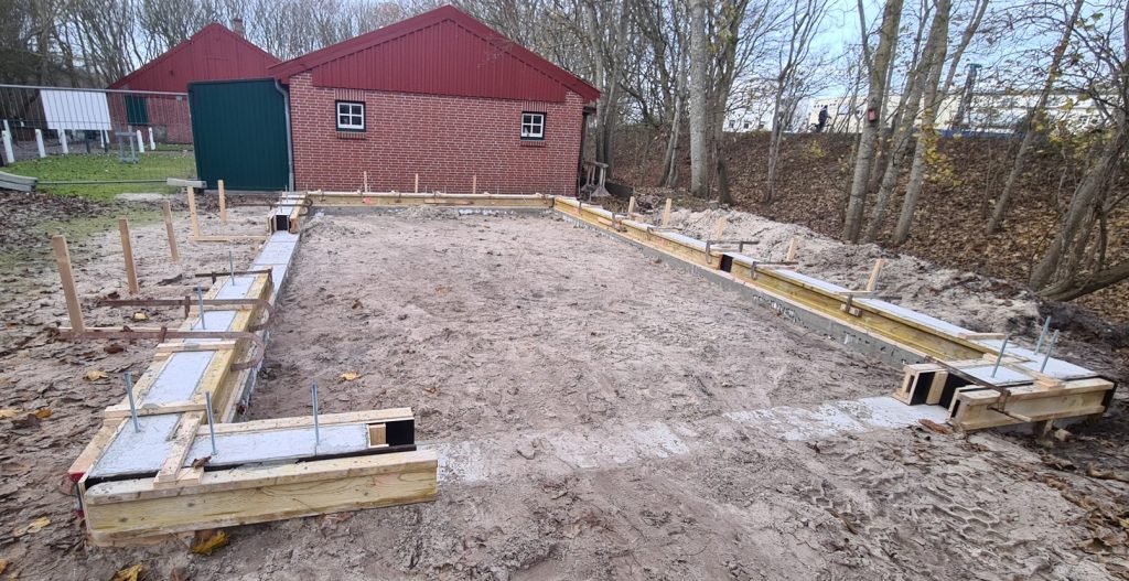 Das Fundament der Remise